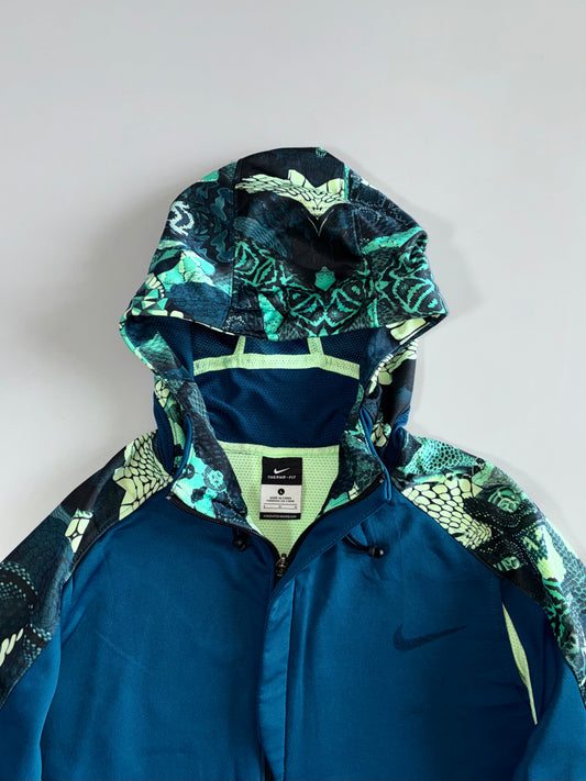 Nike Therma-Fit Teal Snake Print Zip Hoodie (L)