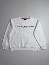 Tommy Hilfiger | White Est. 1985 Embroidered Logo Crewneck (XL)