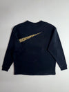 Nike Black Leopard Print Big Swoosh Crewneck Sweatshirt (M)