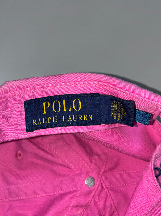 Polo Ralph Lauren Cap – Pink with Navy Pony (Adjustable)