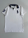 Polo Ralph Lauren Big Pony Custom Fit Polo - White/Navy (L)