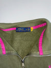 Polo Ralph Lauren Olive Quarter Zip Spellout Sweatshirt (XL)