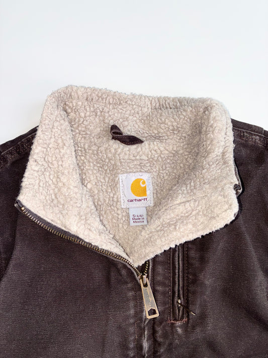 Carhartt Sherpa Lined Vest — Brown/Cream, (S)