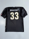 Barnett Dragons #33 Football Jersey | Black Mesh Vintage (XL)