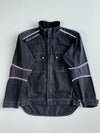 Vintage Helly Hansen Black Workwear Jacket with Reflective Stripes (S/M)