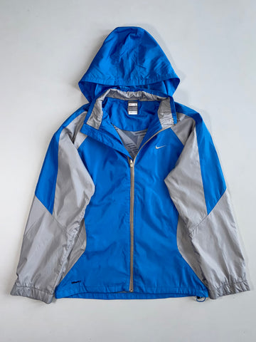 Nike Fit Storm Blue & Grey Hooded Windbreaker (S)
