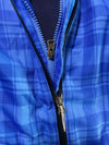 Columbia Interchange Blue Plaid Hooded Shell Jacket (M)