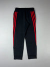 Adidas 3-Stripes Black & Red Tapered Track Pants (W:33) (L:40)