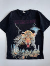 Marcelo Burlon County of Milan “The Time Is Now” Leopard City Graphic Tee Faded Black (XL)