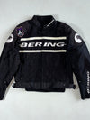 Bering Mesh Motorcycle Racing Jacket – Black/White (M)