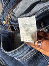 Y2K GAS Distressed Wide Leg Jeans – Dark Wash (W:32) (L:38)