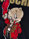 Moschino Couture Porky Pig Gold Foil Logo Embroidered Tee
Black Made in Italy 2018 (M)