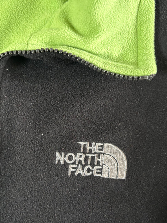 The North Face Denali Fleece Jacket (Black/Green) – Kids/Youth (M)