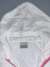 Nike White & Pink Hooded Windbreaker Jacket (S)