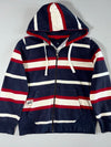 Tommy Hilfiger Striped Zip-Up jacket Hoodie – Navy/Red/White (L)