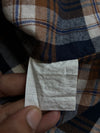 Royal Queen's Polo Team | Navy Brown Plaid Flannel Shirt | (M)