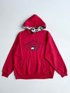 Vintage Tommy Hilfiger Camo-Lined Hoodie – Red(XL)