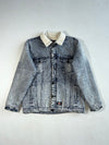 Vintage Dickies Acid Wash Sherpa Collar Denim Jacket (M)