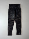 Akito Black Leather Motorcycle Riding Pants (W:32)(L:40)