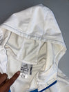 Adidas Striped Hooded Track Jacket White/Blue (XS)