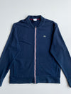 Lacoste Navy Zip-Up Bomber Sweatshirt | Size (XL)