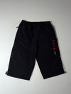 Vintage 90s Nike Black Snap Button 3/4 Track Shorts (W:30) (L:28)