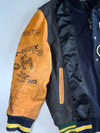 Diesel Hooded Varsity Jacket w/ Leather Sleeves (L/Xl)
