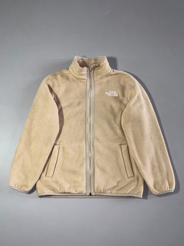 The North Face Beige Sherpa Fleece Jacket | (S)