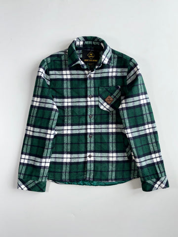 Roadsign Australia Green Plaid Quilted Flannel Shirt Jacket (S/M)
