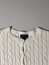 Polo Ralph Lauren | Cable Knit Peplum Cardigan White | (S)