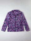 Columbia Fleece Full Zip Jacket — Purple Floral Print  Women’s  (XS)