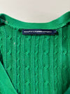 Ralph Lauren Sport Cable Knit Cardigan – Kelly Green with Purple Pony Women’s (S/M)