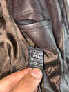 Simon B. Collection Leather Café Racer Jacket – Dark Brown Women’s (XS)