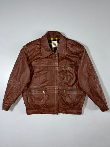 Mani Premium Original Leather Jacket (L)