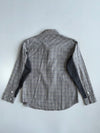 Jizo Bosatsu Grey Patchwork Overshirt Jacket | Japanese Streetwear Utility Shirt (S/M)