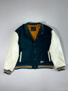 Vintage Levi's Wool Varsity Jacket – Green/Cream Leather Sleeves (2XL/3XL)