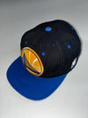 Vintage Mitchell And Ness Warriors Black Blue Snapback Cap (Adjustable)