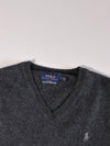 Polo Ralph Lauren Merino Wool V-Neck Sweater – Charcoal Grey (S)