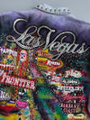 Vintage 1987 Alamo Designs | Rare Hand-Painted Rhinestone Denim Jacket | Las Vegas (XL)