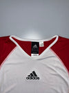 Adidas Colourblock Sports Vest (White/Maroon) (M)