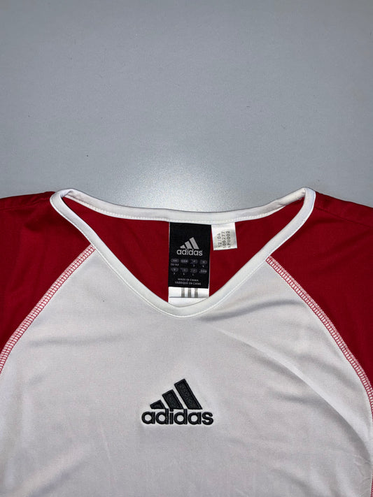 Adidas Colourblock Sports Vest (White/Maroon) (M)