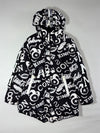 YANPAI All-Over Graffiti Graphic Hooded Puffer Parka Women’s (S)