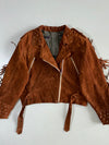 Vintage Studded Suede Fringe Moto Jacket Women’s (S)