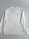 AMI Paris Ami de Coeur Logo Crewneck Sweater  Cream (XL)