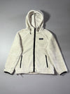 Le Coq Sportif White Sherpa Fleece Full-Zip Hooded Jacket (M)