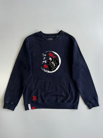 Edo Ninja Japanese Graphic Crewneck Sweatshirt (L)