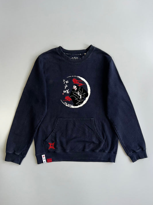 Edo Ninja Japanese Graphic Crewneck Sweatshirt (L)