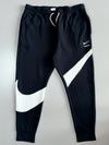 Nike Black/White Big Swoosh Joggers (W:36|L:40)