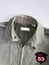 Vintage Levi’s EST. 53 Patch Military Harrington Jacket | Faded Olive Green | Ribbed Hem | Embroidered Patches (L)