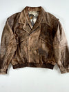 Vintage Brown Leather Jacket (2XL)
